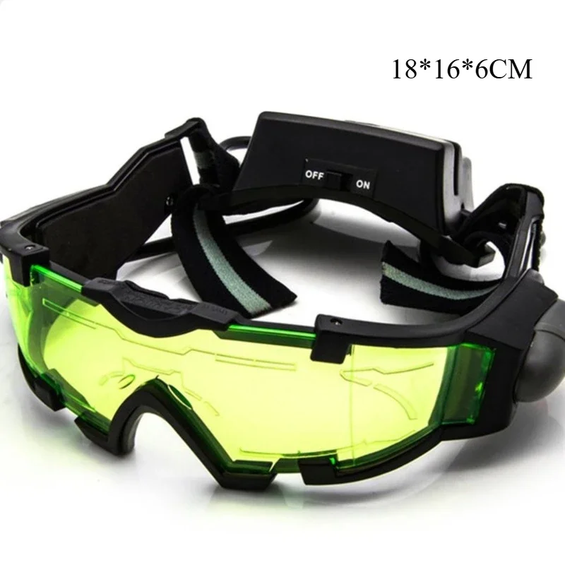 Adjustable LED Night Vision Glass Goggles Motorcycle Motorbike Racing Hunting Glasses Eyewear With Flip-out Light