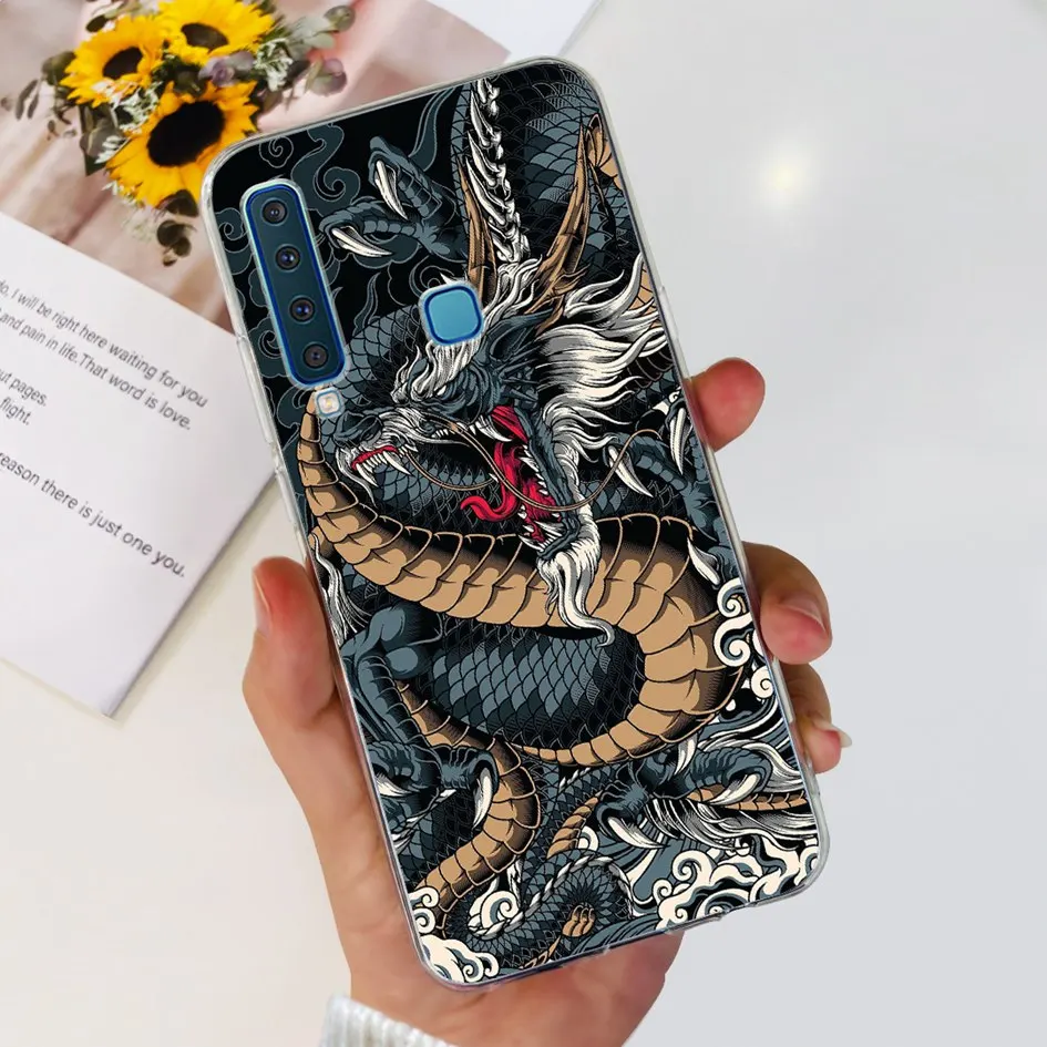 Floral Clear Soft TPU Silicone Phone Case - Elegant Protective Cover for Samsung Galaxy A9 2018