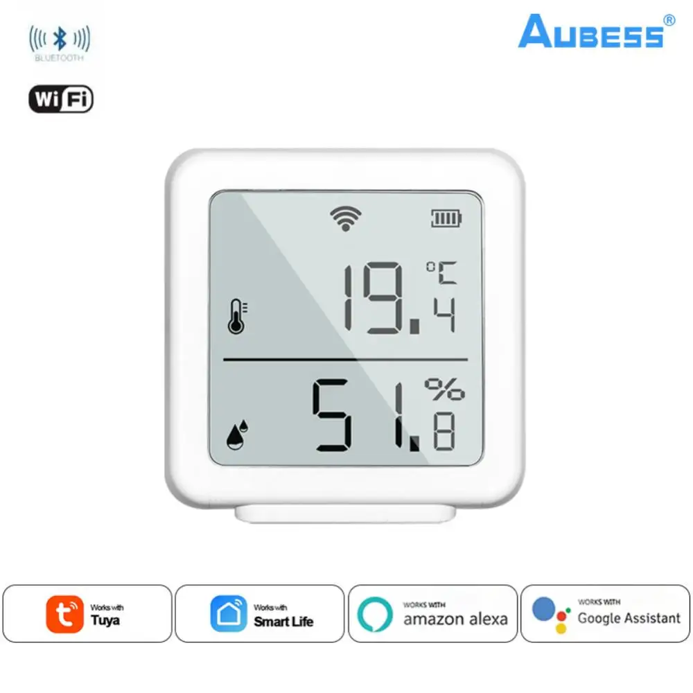 Tuya Smart WIFI Temperature And Humidity Sensor Indoor Hygrometer Thermometer With LCD Display