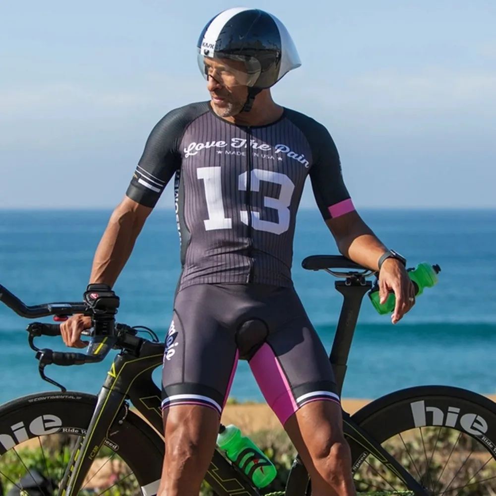 Love The Pain Man Cycling Skinsuit Triathlon Outfit Summer Bike Cycling Jersey Jumpsuit MTB Bicycle Clothing Ropa Ciclsimo 2