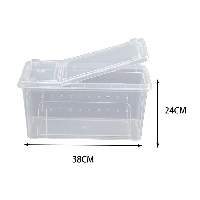 Reptile Breeding Box, Transparent Animal Habitat Cage, Turtle Transport Container for Silkworm Snake 6
