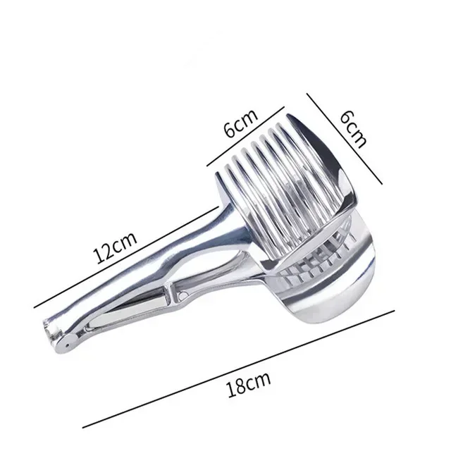 Fruit Slicer Stainless Steel Kitchen Handheld Orange Lemon Tomato Potato Onion Slicer