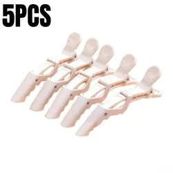 Professional Hairdressing Alligator Hair Clips - Durable Salon Clamps for Styling and Accessories (White 5PCS)