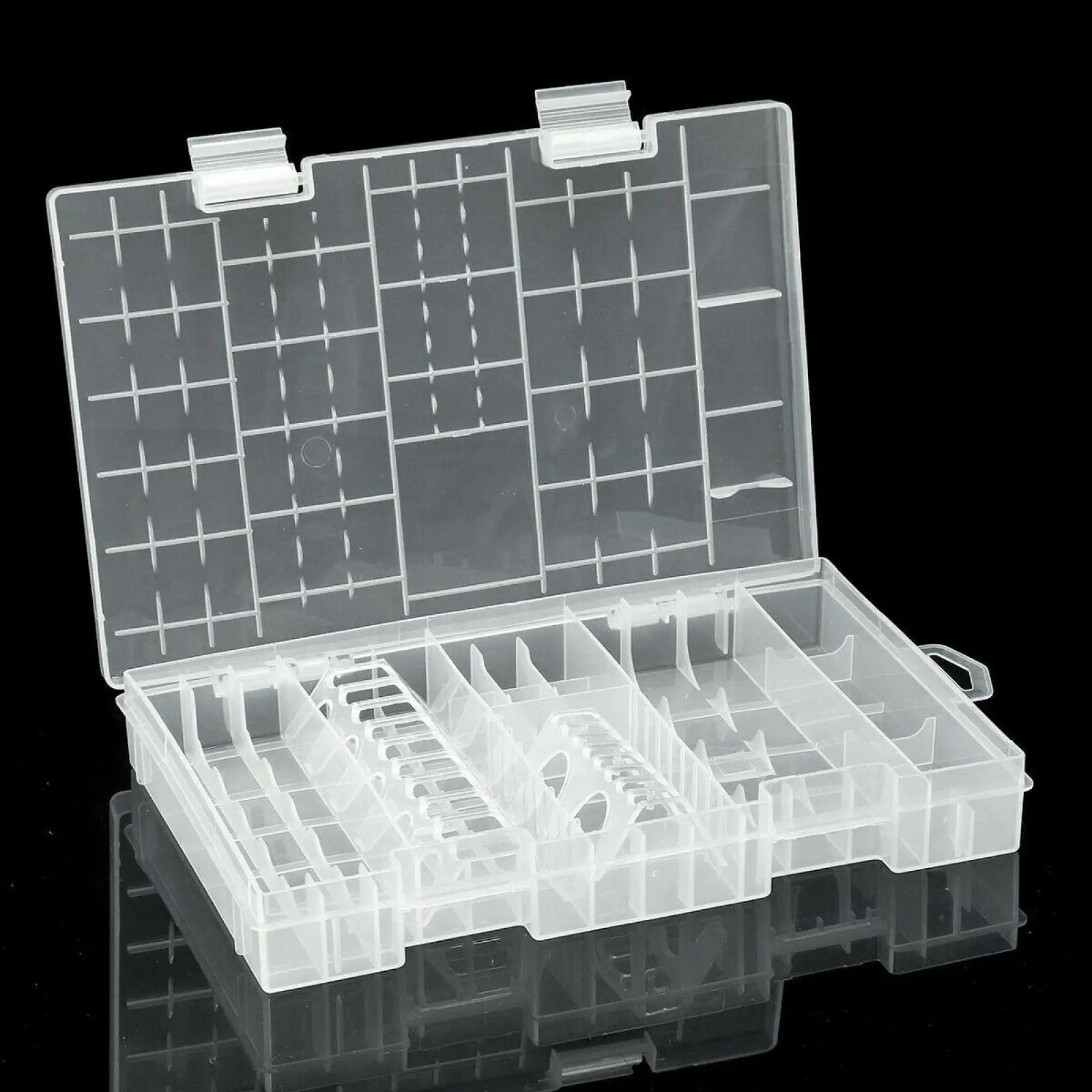 

Storage Case For 2x 9V 4x D 5x C 8x AAA 10x AA Battery Clear Hard Plastic Battery Storage Case Holder Box Holder For Batteries