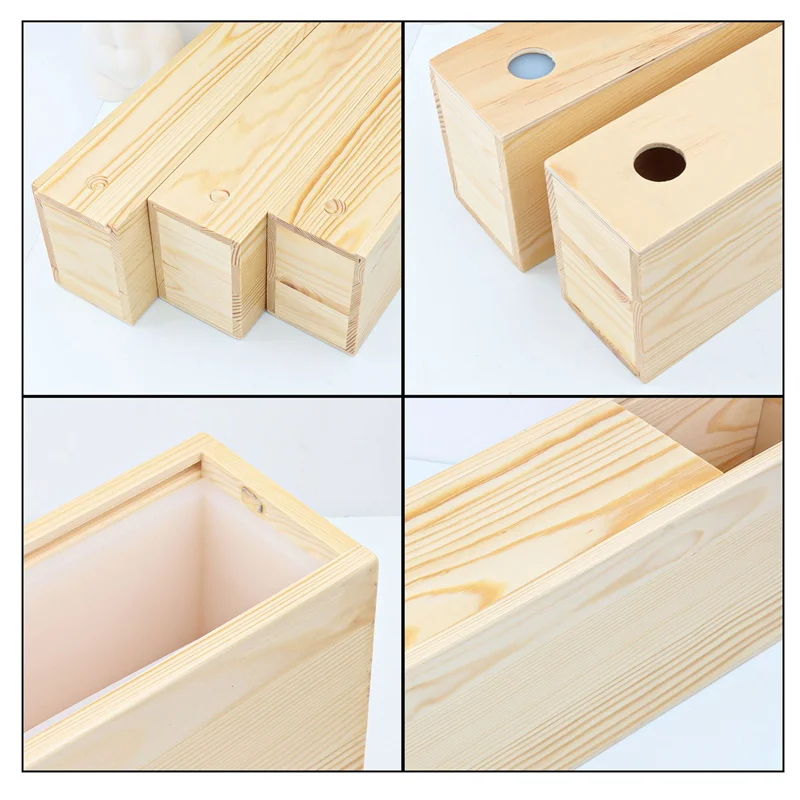 Silicone Mold Soap Molds 1200ml Rectangular Silicone Soap Mould Toast Loaf Mold Handmade Soap Making Tool Supplies Thickening Wooden Box Cake Decorating