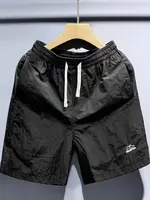 Qui Dry orts Men's Summer Thin American Loose Five-Point Outdoor Sports Breathable Beach Pants Polyester Fiber Casual Pants