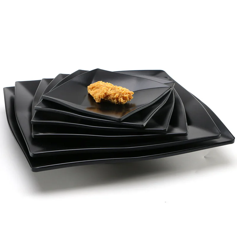 Piatto piano in melamina, forma di pala creativa, piatti, stoviglie in  plastica melaminica, piatto piano nero per Barbecue da Picnic nuovo tipo -  AliExpress