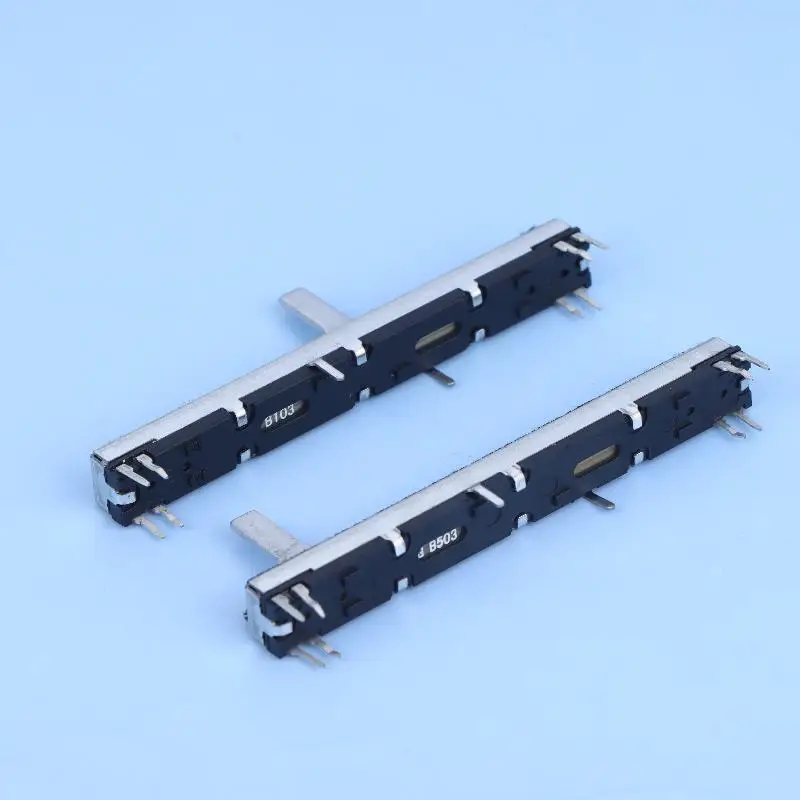 1pcs 75mm Straight Slide Potentiometer 8Pins A103 Double Fader A10K Soundcraft EFX8 Fader A10Kx2 A20KX2 A50KX2 B10KX2 A103 A203