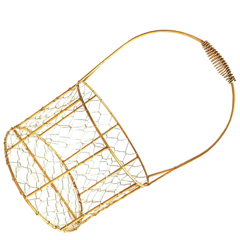 

Wedding Boquets Flowers Wrought Iron Storage Basket Metal Handle Fruits Hundred Days Banquet Wire