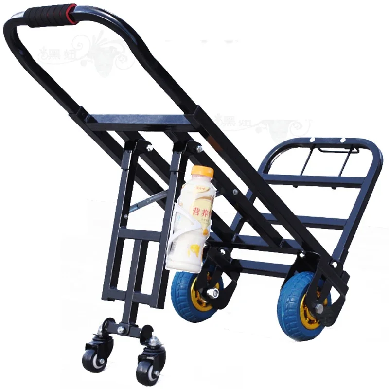 HN04 standard folding luggage cart cardan wheel trolley four-wheel trolley small trailer portable