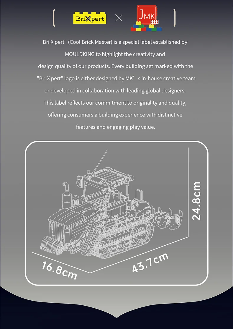 Mould King 17093 Technisches Auto-Spielzeug Der RC Crawler Traktor Baustein-Set Technik-LKW-Modell Bausteine Kinder Weihnachtsgeschenk – Detail 2