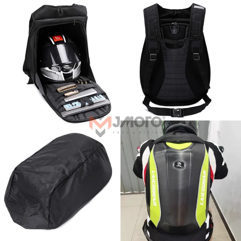 Carbon Fiber Motorcycle Backpack Riding Bag Laptop Backpack Rider  Motorcycle Waterproof Reflective Hard Shell Moto Turtle Bag - AliExpress