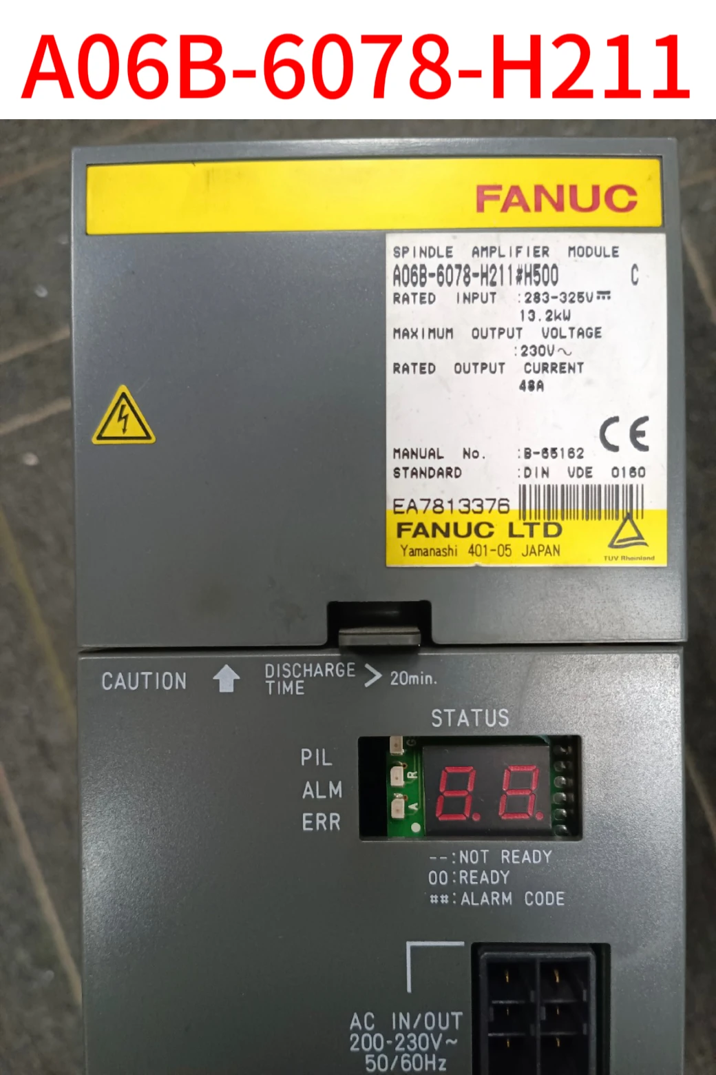 

Second-hand A06B-6078-H211 test ok
