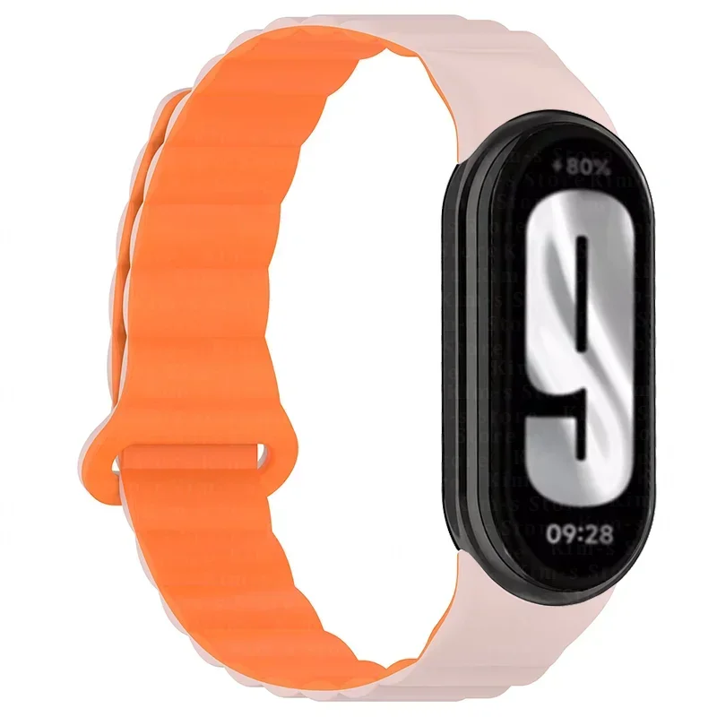 Silicone Magnetic Strap For Xiaomi Mi Band 9 Sport Wristband For Xiaomi Watch Miband 8 Accessories Watchcase Bracelet
