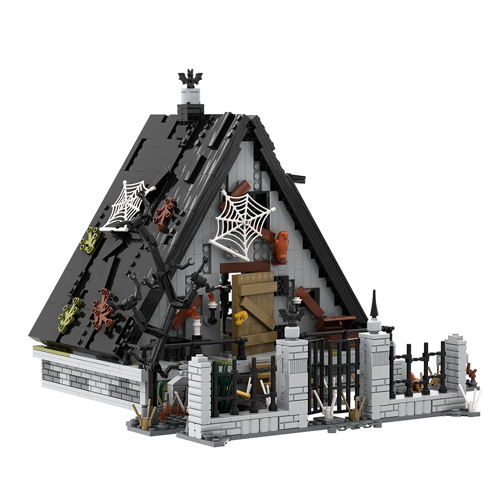 

MOC Mini Creative Halloween A House Building Block Decoration Architecture Bricks Kids Toys Model Birthday Educational Gifts