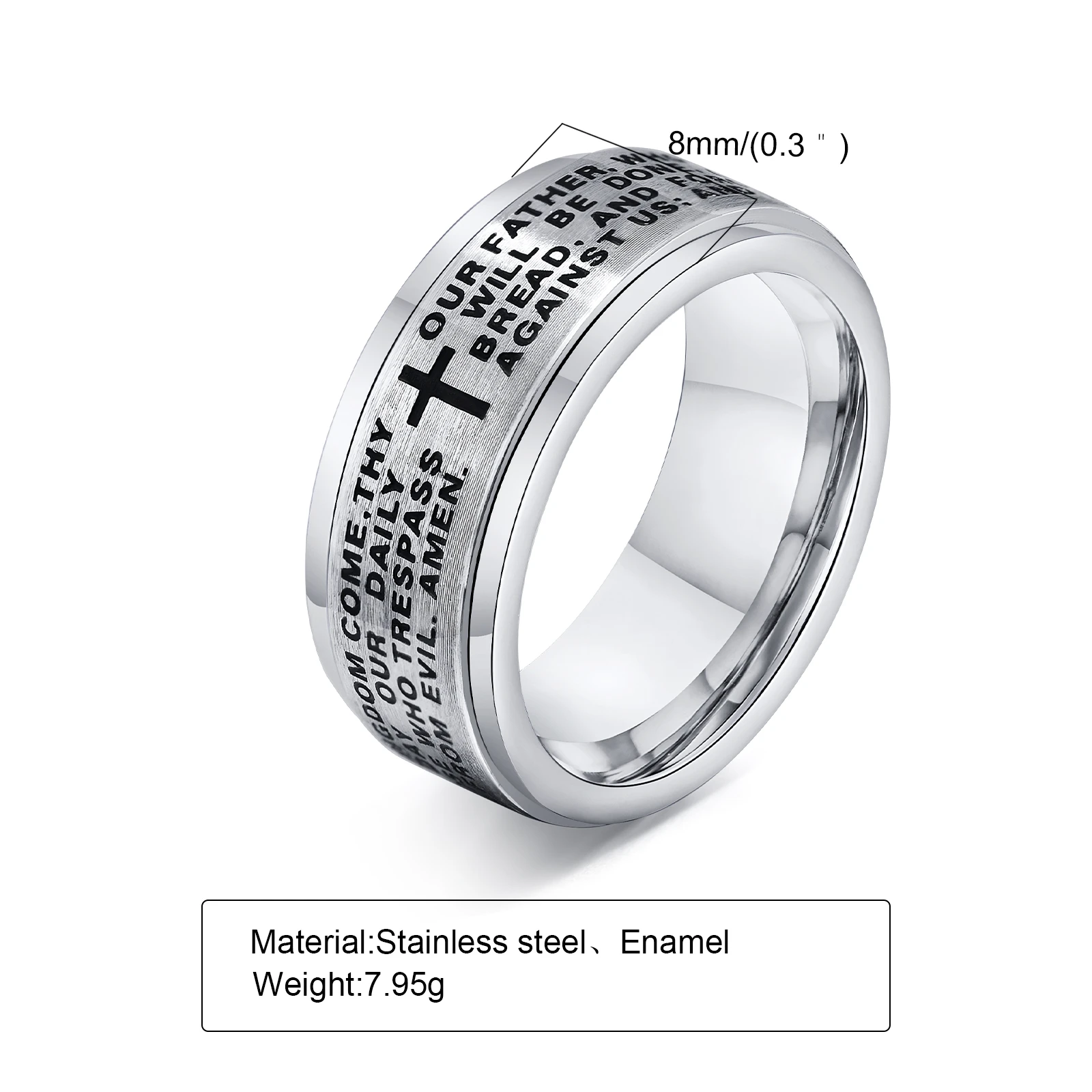 アクセサリー cvtvlist CROSS RING Cross/oval/black/onyx/925 Sterling Silver Ring/cross Ring