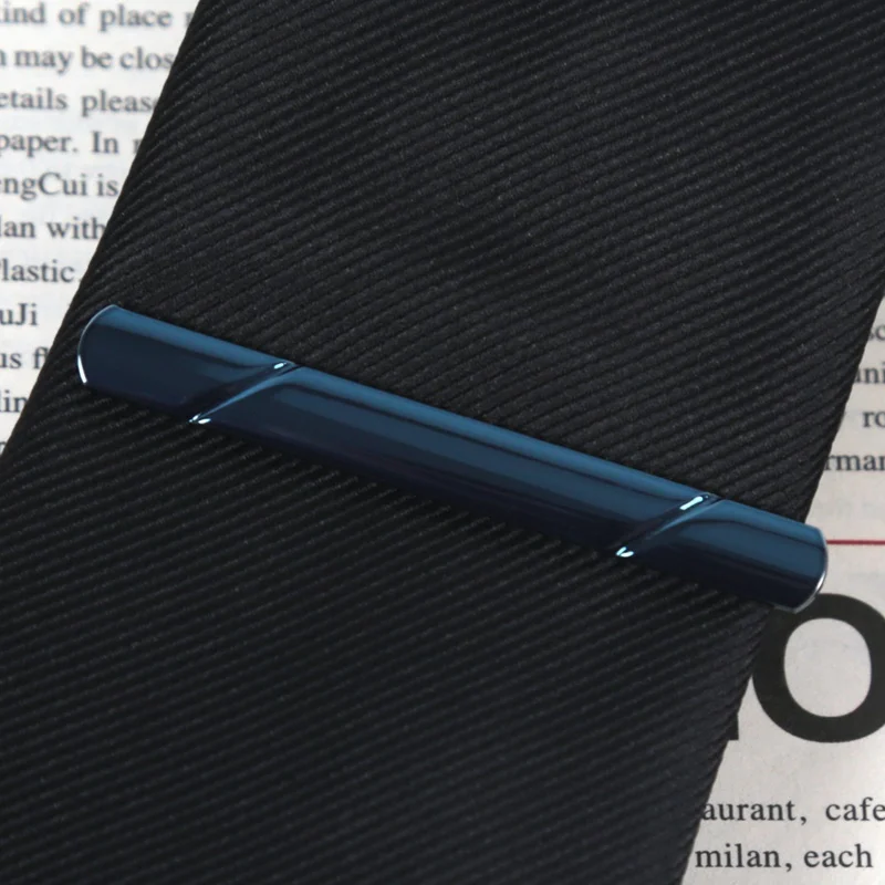 Herren-Business-Krawattenklammer, 5,8 x 0,6 cm, bunte Krawattenklammer für Männer, Metall, Kupfer, einfacher Stabverschluss, praktisches Krawattenverschluss-Zubehör – Detail 7