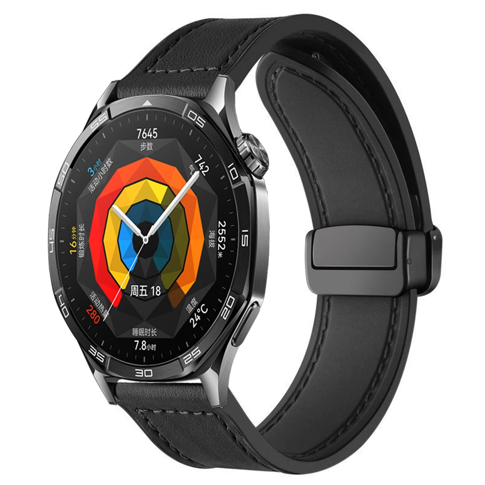 Premium Leather & Silicone Watch Strap - Universal 22mm/20mm