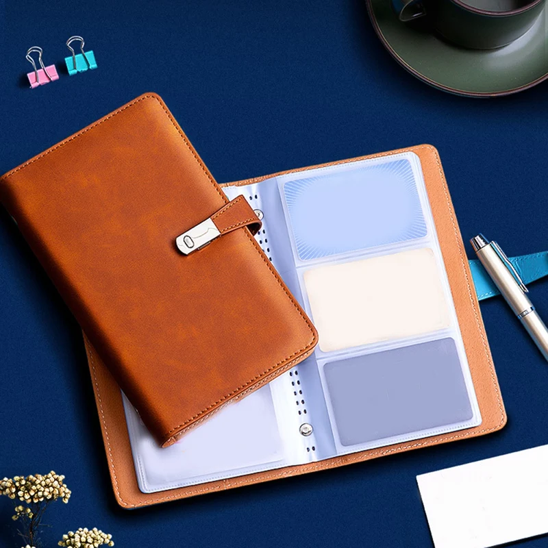 Card Book Holder Organizer, Portable Business Card Holder Book For Men&Women, 120 Capacity Name Booklet-AT70