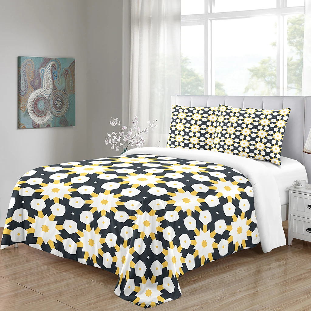 3D Geometric Pattern Ethiopian Moroccan Style Bed Set Three Piece 3d-geometric-pattern-ethiopian-moroccan-style-bed-set-three-piece