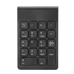 Ergonomic Wireless Numeric Keypad - Lightweight 2.4G USB Mini Keyboard Accessory (Black)