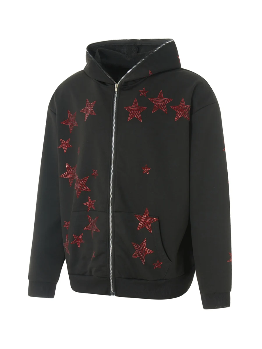 

Women Vintage Zip Up Striped Hoodie Long Sleeve Graphic Drawstring Hooded Sweatshirt Aesthetic Fairy Grunge Coat Streewear