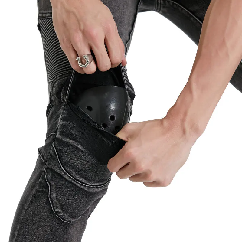 Volero Men's Motorcycle Pants Motorcycle Jeans Protective Gear Riding Travel Trousers Belt Protective Gear Retro motorcycle pants motorcycle jeans