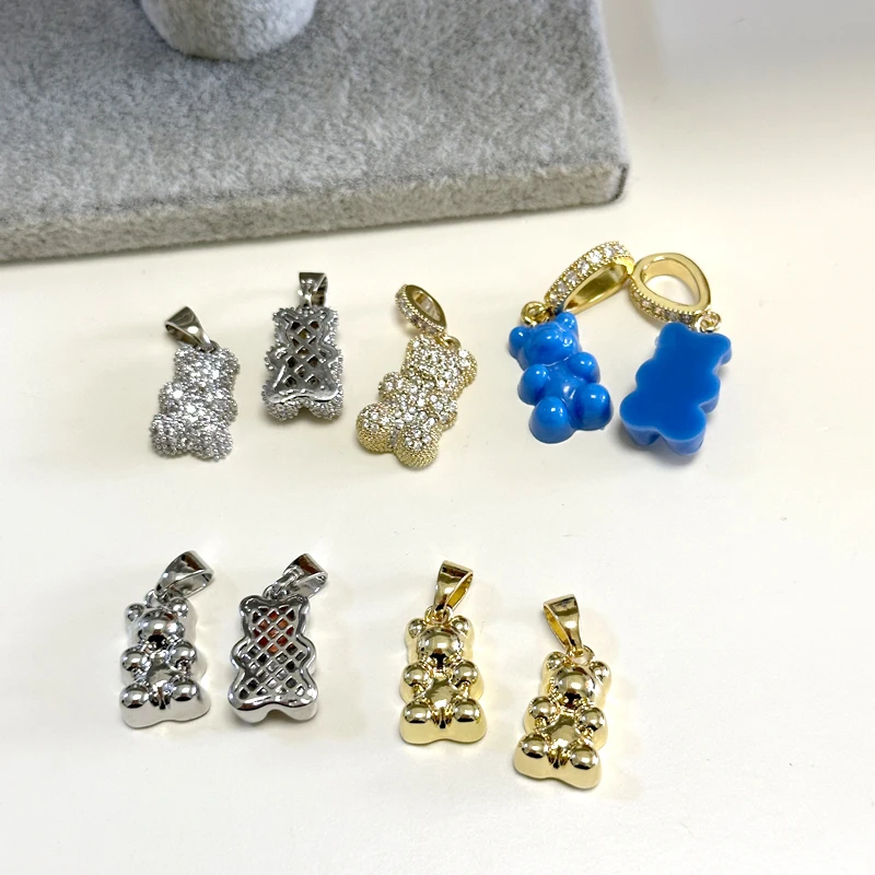 BenS Colorful Resin Gummy Bear Charm for Jewelry Making and DIY Crafts