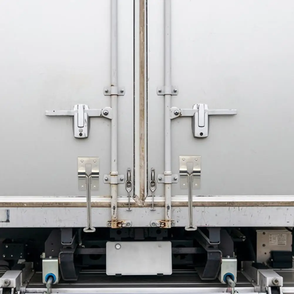 Outdoor Rv Door Lock Stainless Steel T-style Trailer Door Latch Holder Set 6 Inch Rust-free Lock Durable Entry for Trailers
