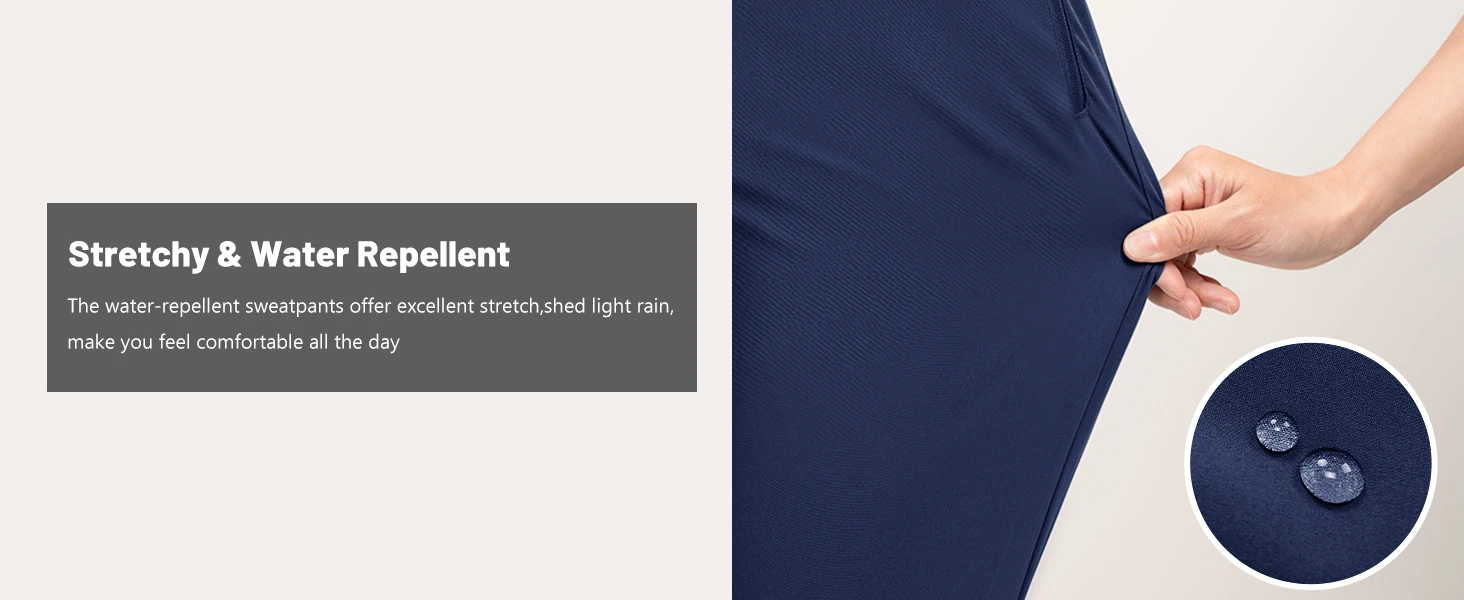 EKLENTSON Herren-Wanderhose, leichte, schnell trocknende Sporthose mit Reißverschlusstaschen, dehnbare, konische Beine, Lauftraining – Detail 10