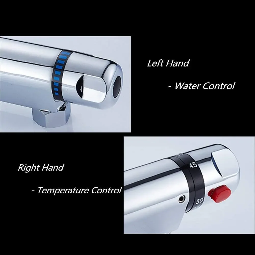 Shower Faucets Temperature Faucet Mix Water Valve Full Copper for Thermostatic Core 38 Degrees Shower Faucet Set