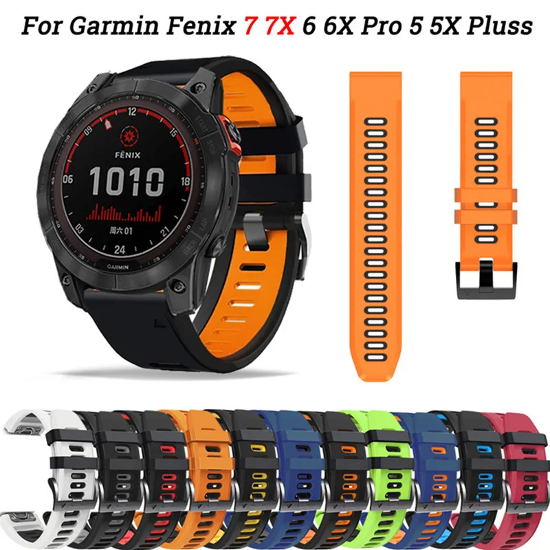 

Suitable for Jiaming Garmin Fenix 7 7X strap Fenix 6 6X Pro Jiaming quick release silicone strap