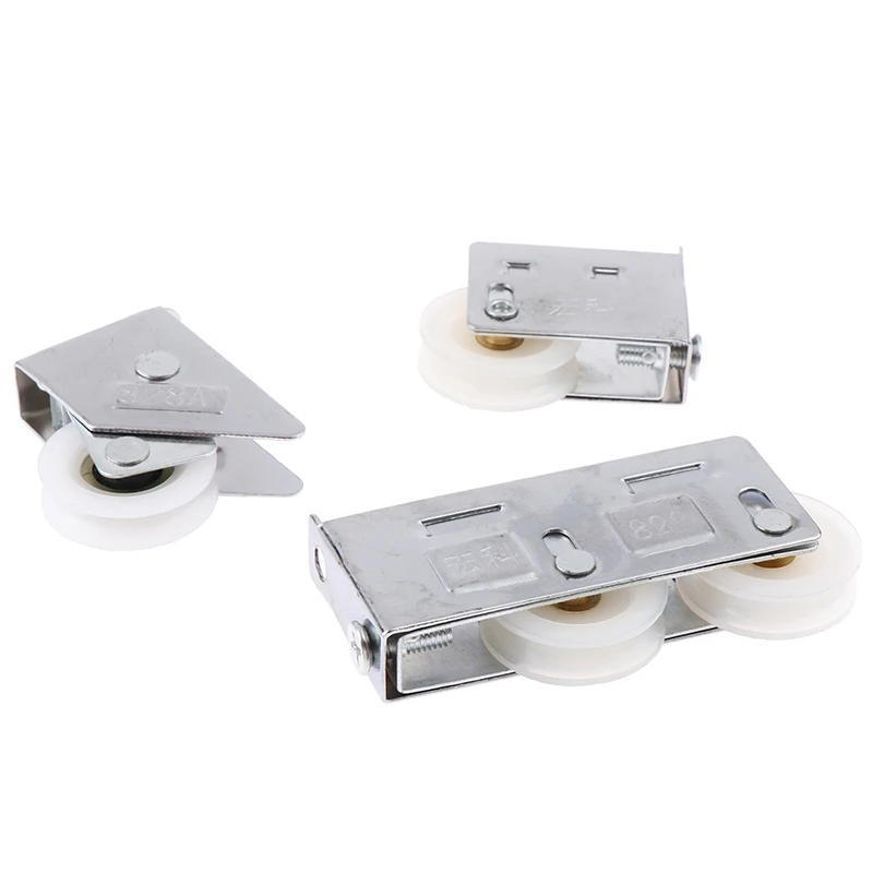 1Set 828 Type Aluminum Alloy Window Pulley Sliding Door Roller Runner Wheel Track Pulley Copper Wheel W/Screw