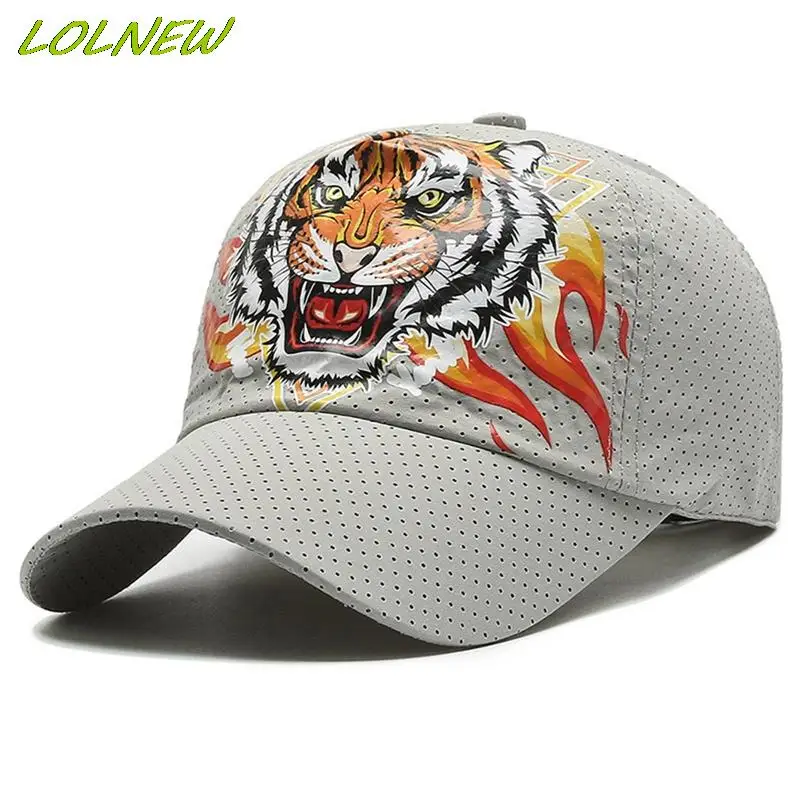 

Men's Quick Dry Animal Print Baseball Cap Golf Caps Unisex Women Snapback Cap Breathable Summer Gorras Trucker Dad Baseball Hat