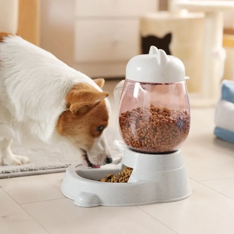 

Cat Feeding Cats Bottle Container Pets Supplies Semi-automatic Feeder Drinking Slow Water for Dogs Food