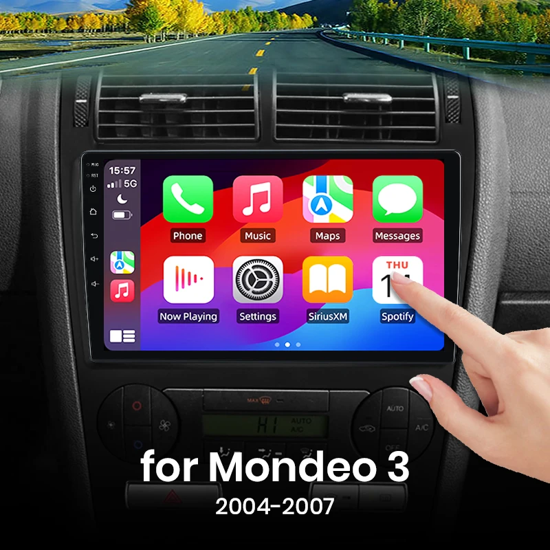Für Mondeo 3 2004-2007 Drahtlose CarPlay für Apple Android Auto Auto Radio GPS IPS RDS FM WiFi BT 4G 8 Core Multimedia Stereo
