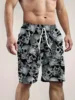Summer Men Fashion Trend Shorts 3D Skull Graphic Shorts Summer Clothing Vacation Shorts Male Quick Drying Shorts Beach Shorts 6