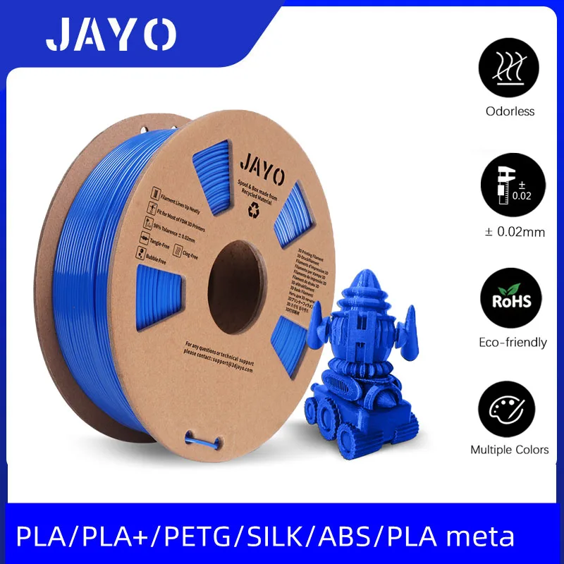 JAYO 3d PLA/ PLA PLUS/PETG/SILK/PLA META/ABS 1.75mm 3D Printer Filament 100% No Bubble 3D Printing Materials for 3D Printer& Pen