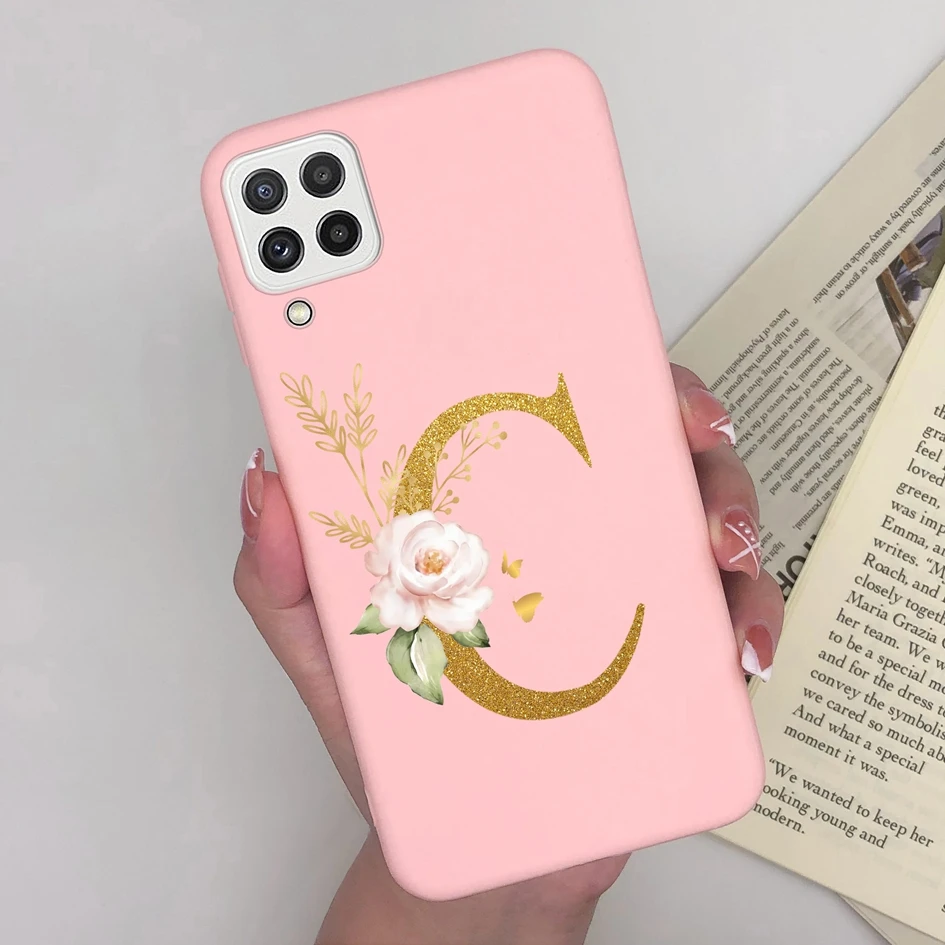 Luxury Pink Silicone Soft TPU Phone Case - Protective Back Cover with A-Z Letters