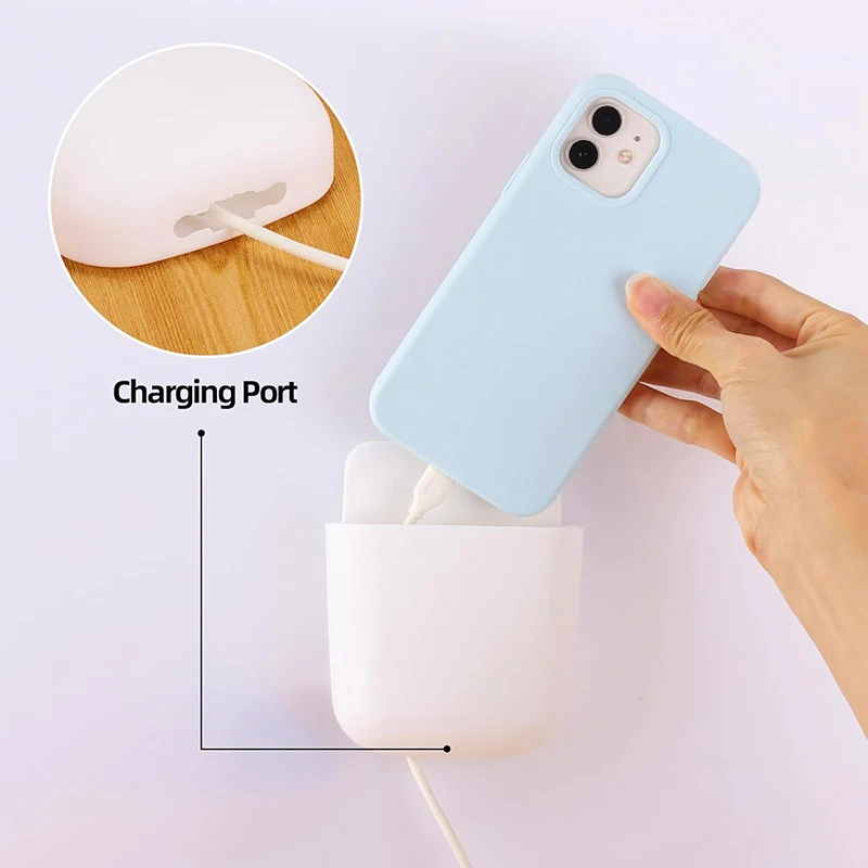 Wall Mounted Storage Box Mobile Phone Plug Holder Stand Rack Remote Control Storage Organizer Case Air Conditioner TV 2PCS