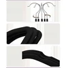 Non-Slip Suit Hanger, Velvet Prevents Movement and Slippage, Slim and Durable, Maximizes Wardrobe Space, Black/Gray - Pack of 20 3