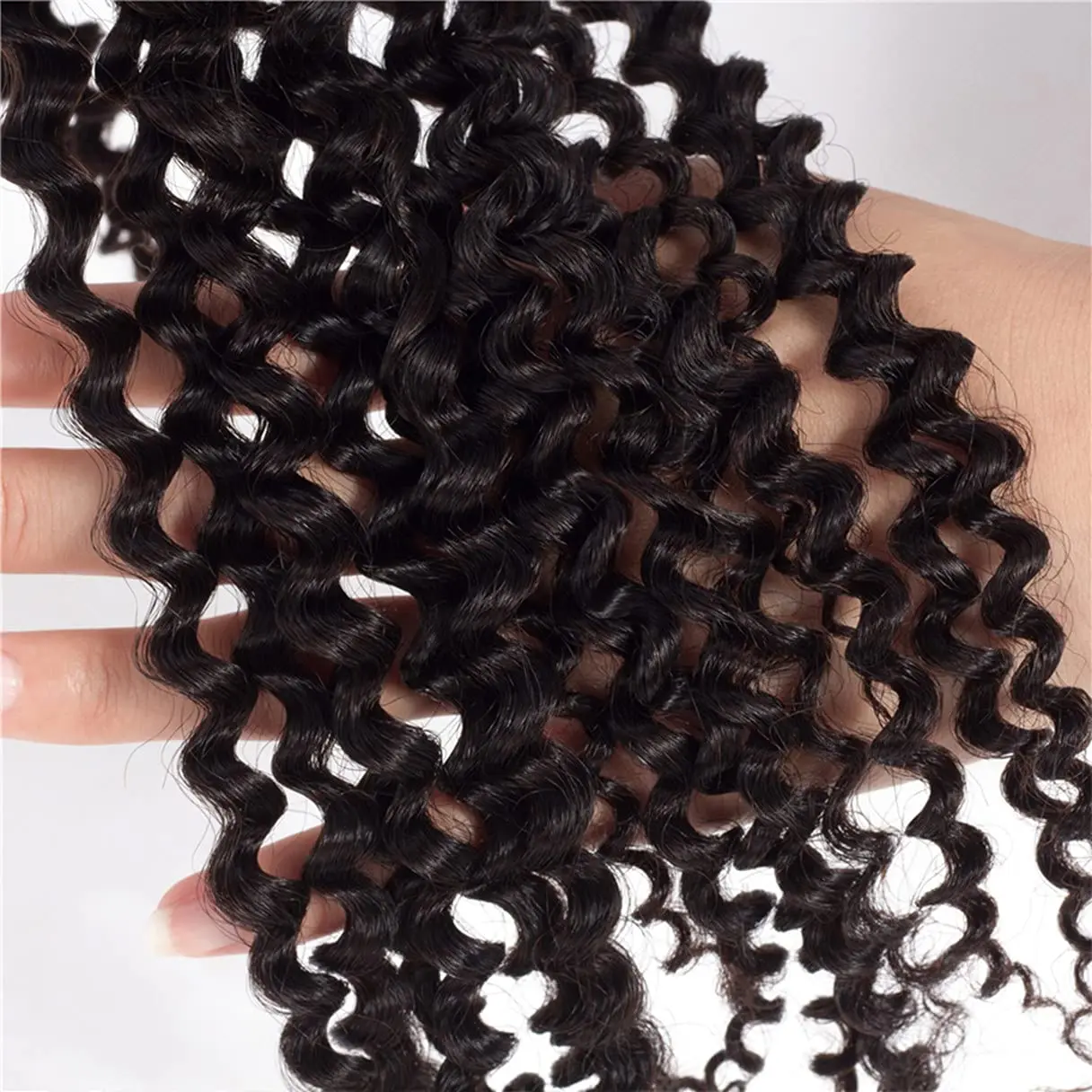 Brazilian Kinky Curly 4x4 Lace Closure Unprocessed Human Virgin Hair Pre Plucked Jerry Curly Frontal Closure Natural Black
