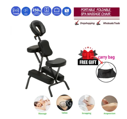 Salon chair Folding Adjustable Tattoo Scraping Chair folding massage chair portable tattoo folding beauty bed salon