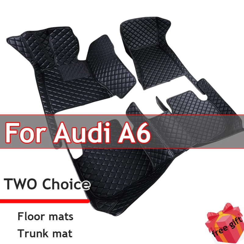 

Car Floor Mats For Audi A6 C6 4F C7 4G Avant Wagon 2007~2018 Luxury Leather Mat Anti Dirt Pad Durable Carpet Car Accessories