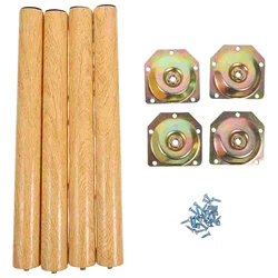 Solid Wood Table Legs Wooden Bed Furniture Legs Feet Office Desk Accessories Computer Couch Cabinet for Replacement