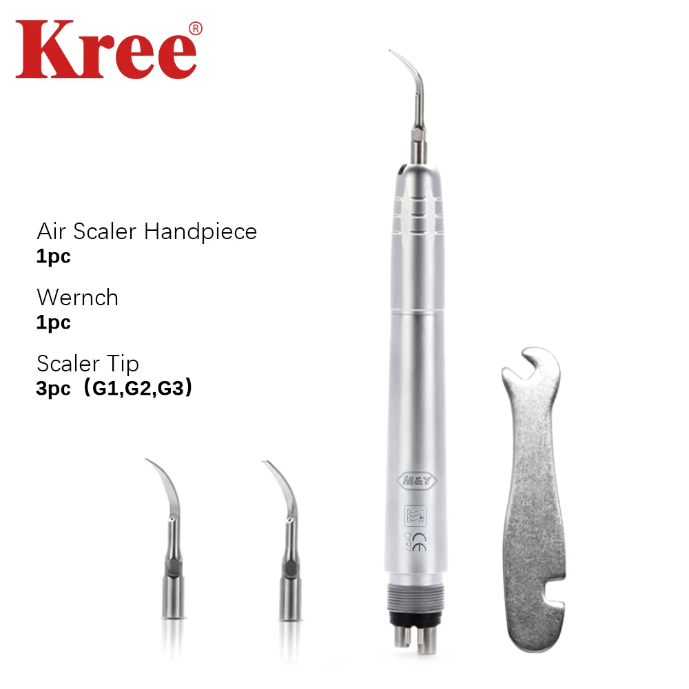 M & Y Dental Ultrasonic Air Scaler Con 4 Punte Pulizia Dei Denti 2/4 Fori Manipolo Sbiancare I Denti Cleaner