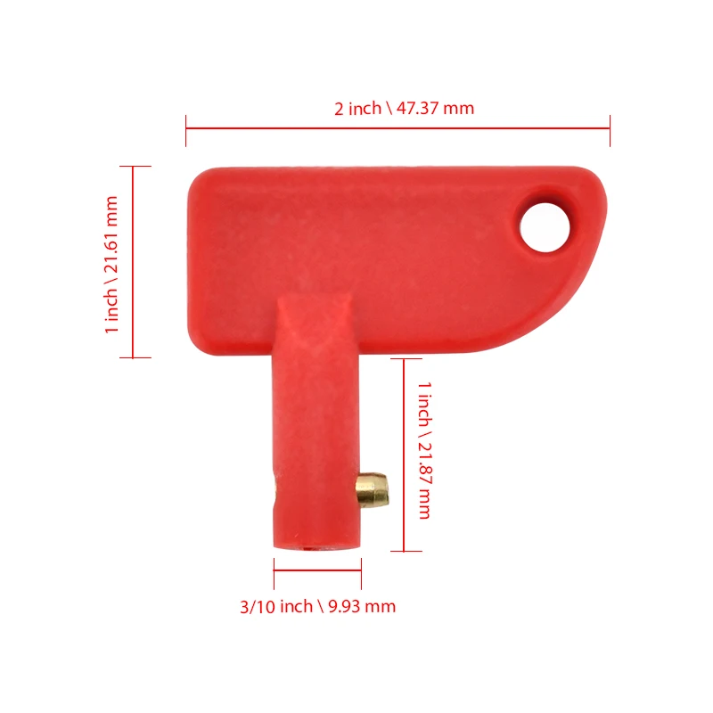 2X Battery Disconnect Switch Key Spare Mini Key Battery Disconnect Isolator Power Kill Switch Compatible with Marine Boat RV