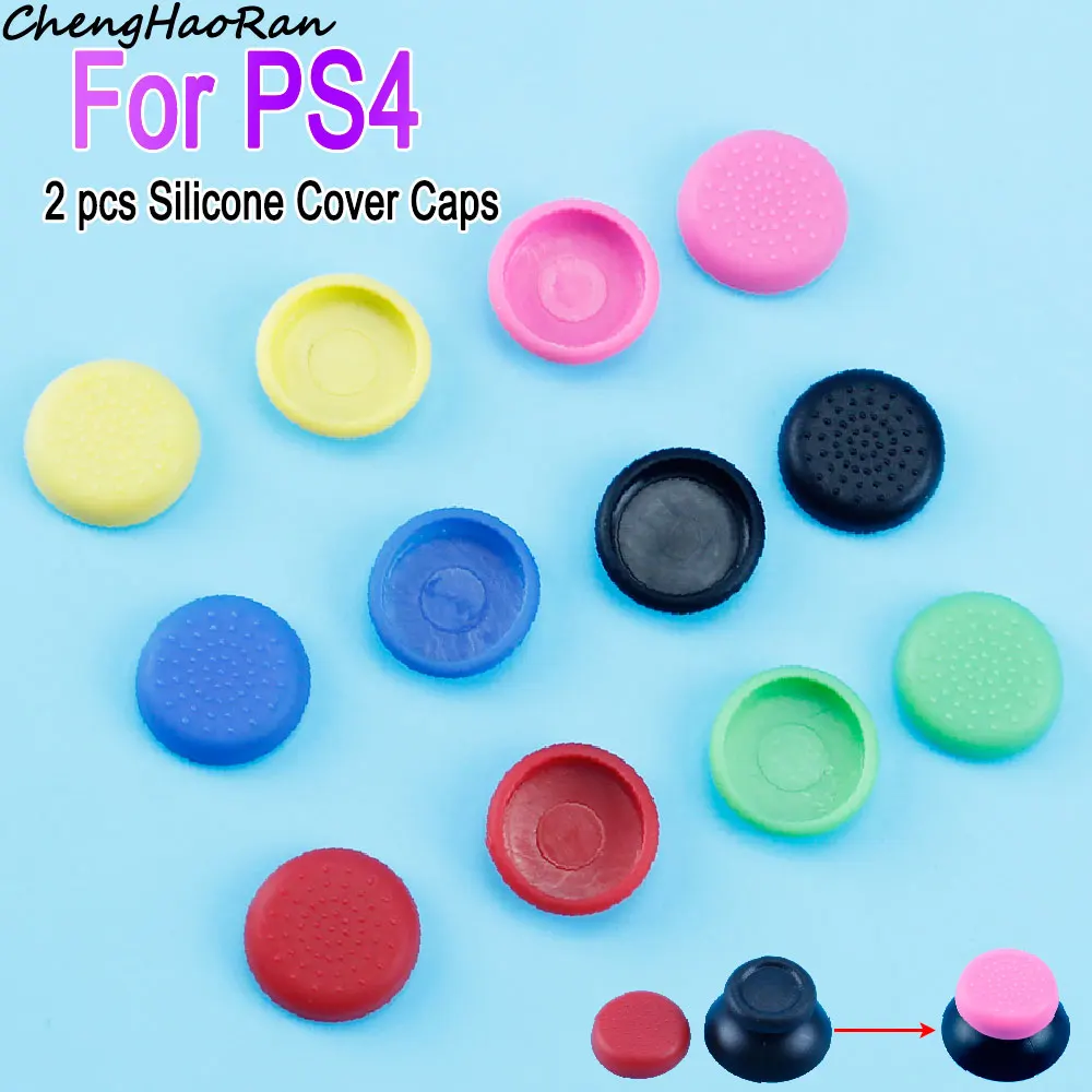 

2 PCS For Playstation 4 PS4 TPU Gamepad Controller Remote Silicone Thumbstick Cover Replacement Parts