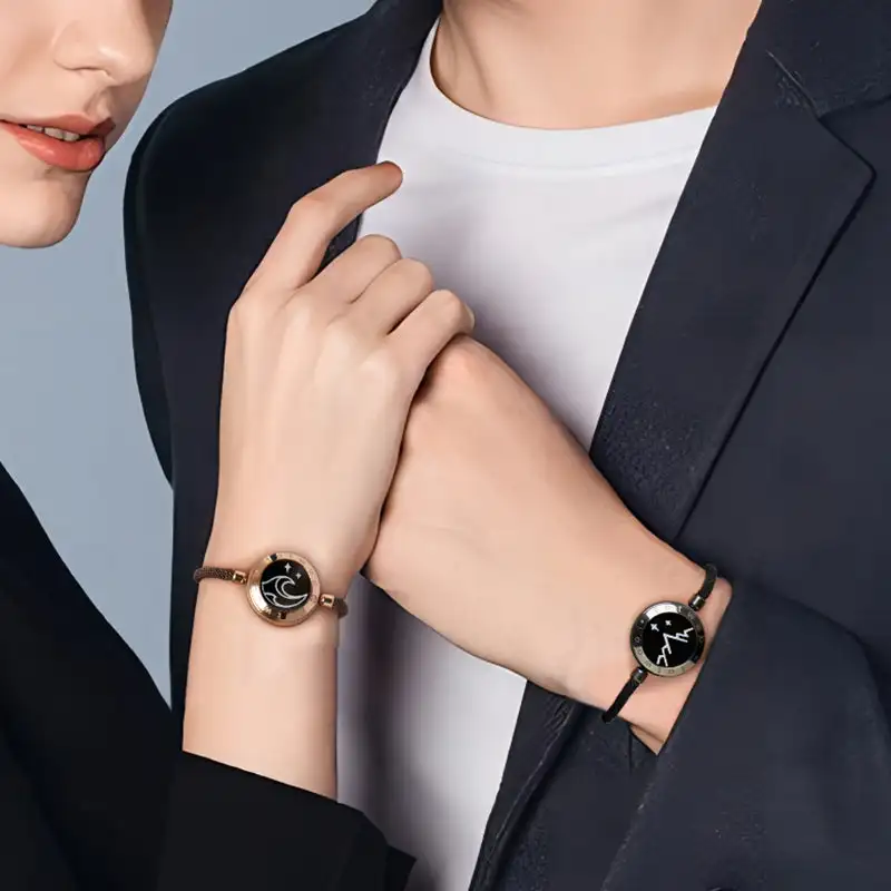 Totwoo-カップル用の長距離ブレスレット,明るい,振動,太陽と月