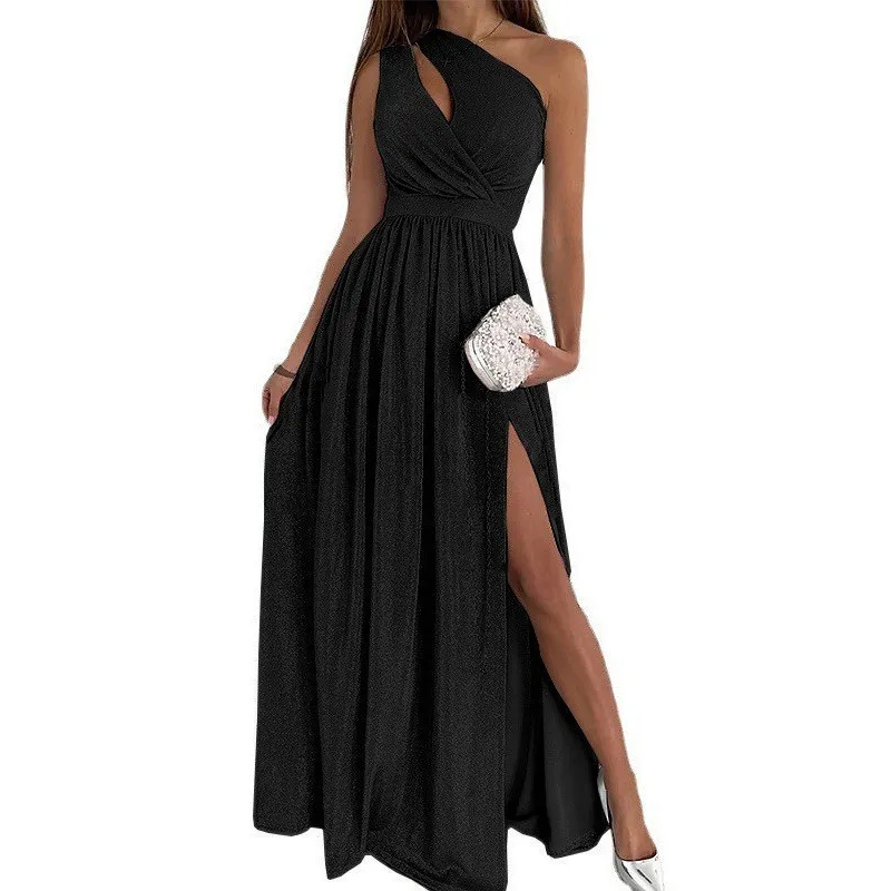 

2024 Spring Summer Women's Sleeveless Off-Shoulder Hollow Neck Long party Dresses Female maxi dress vestidos de verano mujer